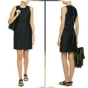 NWT Rag & Bone Yuri Dress 8 Sheath Shift Dark Navy Black Sleeveless Tencel Silk